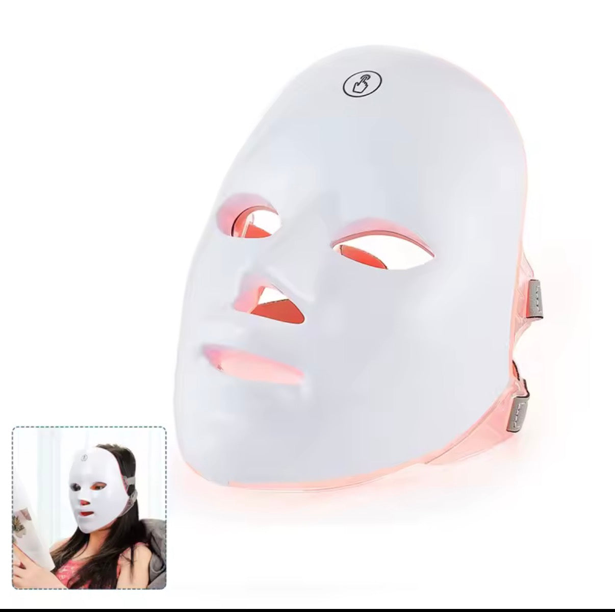 Wireless 7 Colors LED Face Beauty Machine Photon Facial Neck Skin Tighten Rejuvenation Facial Neck Mask